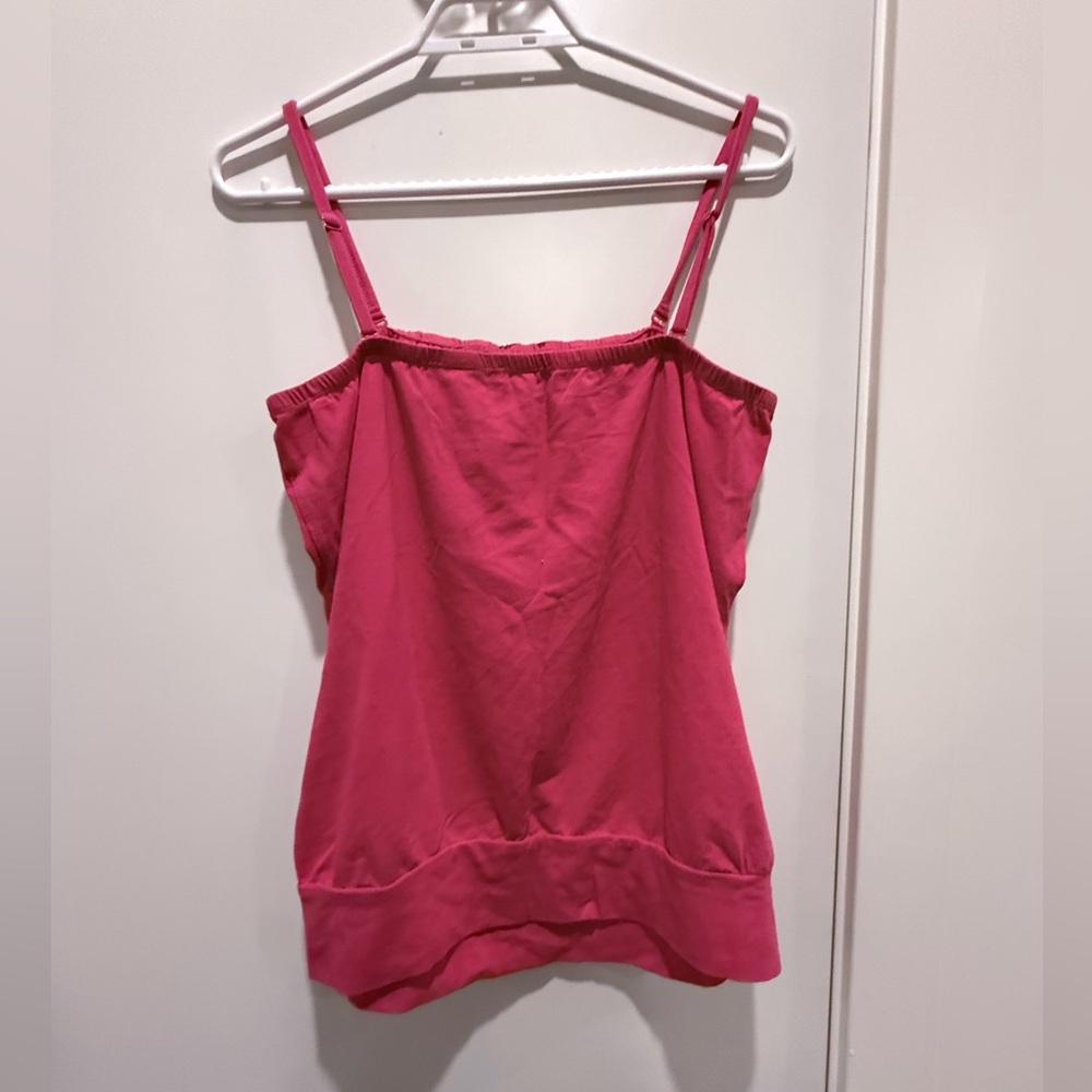 Revolution Hot Pink Floral Metallic Print Camisole - Picture 3 of 4